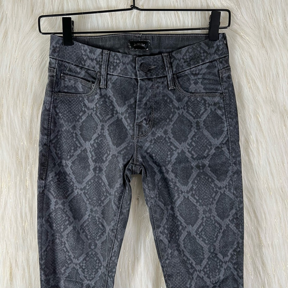Mother The Looker Jeans A Kingdom Of Dreams Snake Print Low Rise Womens Size 24 - Picture 3 of 11